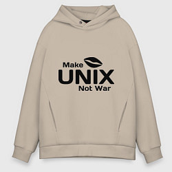 Мужское худи оверсайз Make unix, not war