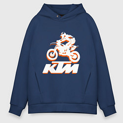 Мужское худи оверсайз KTM белый