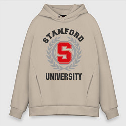 Толстовка оверсайз мужская Stanford University, цвет: миндальный