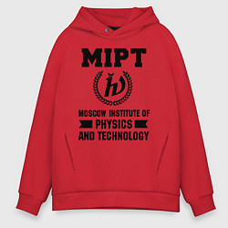 Толстовка оверсайз мужская MIPT Institute, цвет: красный