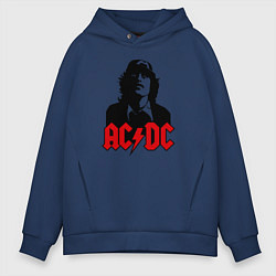 Толстовка оверсайз мужская AC/DC Madness, цвет: тёмно-синий