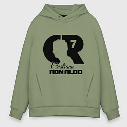 Толстовка оверсайз мужская CR Ronaldo 07, цвет: авокадо