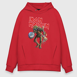 Толстовка оверсайз мужская Iron Maiden: Zombie, цвет: красный