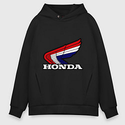 Толстовка оверсайз мужская Honda, цвет: черный