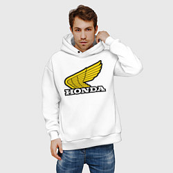 Толстовка оверсайз мужская Honda, цвет: белый — фото 2