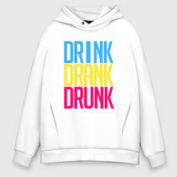 Мужское худи оверсайз Drink Drank Drunk