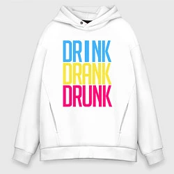 Мужское худи оверсайз Drink Drank Drunk