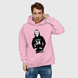 Толстовка оверсайз мужская Stalingrad 34, цвет: светло-розовый — фото 2