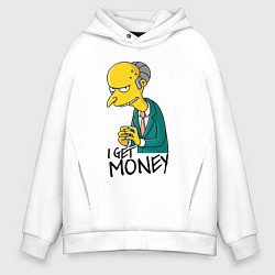 Мужское худи оверсайз Mr. Burns: I get money