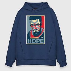 Толстовка оверсайз мужская Half-Life: Hope, цвет: тёмно-синий