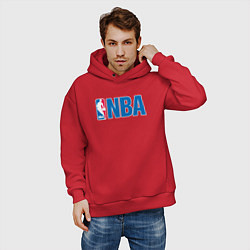 Толстовка оверсайз мужская NBA, цвет: красный — фото 2