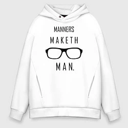 Мужское худи оверсайз Kingsman: Manners maketh man