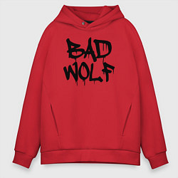 Толстовка оверсайз мужская Bad Wolf, цвет: красный