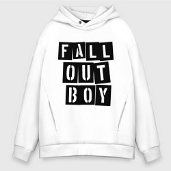 Толстовка оверсайз мужская Fall Out Boy: Words, цвет: белый