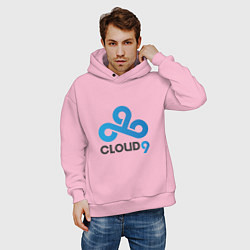 Толстовка оверсайз мужская Cloud9, цвет: светло-розовый — фото 2