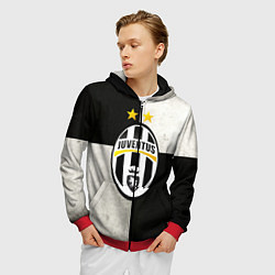 Толстовка 3D на молнии мужская Juventus FC, цвет: 3D-красный — фото 2