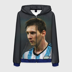 Толстовка 3D на молнии мужская Leo Messi, цвет: 3D-синий