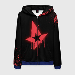 Толстовка 3D на молнии мужская Astralis: Black collection, цвет: 3D-синий