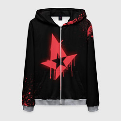Толстовка 3D на молнии мужская Astralis: Black collection, цвет: 3D-меланж