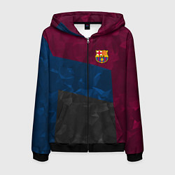 Мужская толстовка на молнии FC Barcelona: Dark polygons