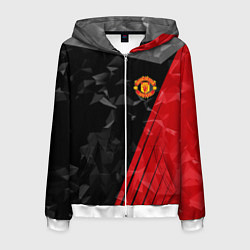 Толстовка 3D на молнии мужская FC Manchester United: Abstract, цвет: 3D-белый