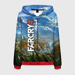 Толстовка 3D на молнии мужская Far Cry 4: Ice Mountains, цвет: 3D-красный