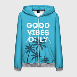 Мужская толстовка на молнии Good vibes only