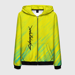 Мужская толстовка на молнии Cyberpunk 2077: Yellow
