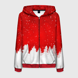 Мужская толстовка на молнии Christmas pattern