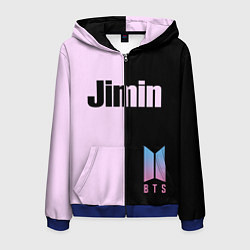 Толстовка 3D на молнии мужская BTS Jimin, цвет: 3D-синий