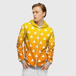 Толстовка 3D на молнии мужская ZENITSU ЗЕНИТСУ КИМОНО, цвет: 3D-меланж — фото 2