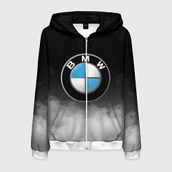 Толстовка 3D на молнии мужская BMW, цвет: 3D-белый