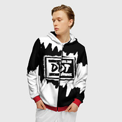 Толстовка 3D на молнии мужская ДДТ, цвет: 3D-красный — фото 2