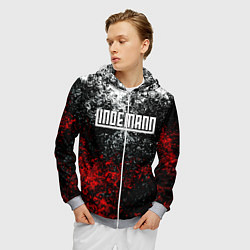 Толстовка 3D на молнии мужская LINDEMANN: Colour Splash, цвет: 3D-меланж — фото 2