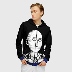 Толстовка 3D на молнии мужская ONE-PUNCH MAN, цвет: 3D-синий — фото 2
