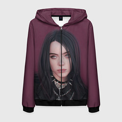 Толстовка 3D на молнии мужская BILLIE EILISH, цвет: 3D-черный