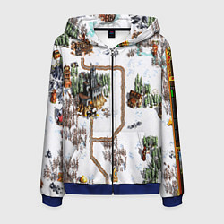 Толстовка 3D на молнии мужская Heroes of Might and Magic, цвет: 3D-синий