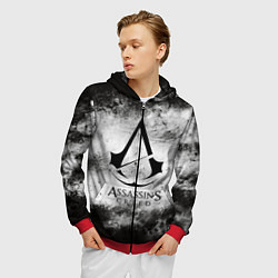 Толстовка 3D на молнии мужская Assassin’s Creed, цвет: 3D-красный — фото 2