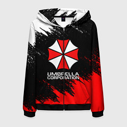 Толстовка 3D на молнии мужская UMBRELLA CORP, цвет: 3D-черный