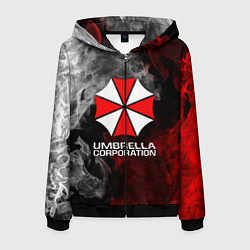 Толстовка 3D на молнии мужская UMBRELLA CORP, цвет: 3D-черный