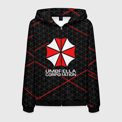 Толстовка 3D на молнии мужская UMBRELLA CORP, цвет: 3D-черный