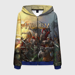 Толстовка 3D на молнии мужская Heroes of Might and Magic, цвет: 3D-синий