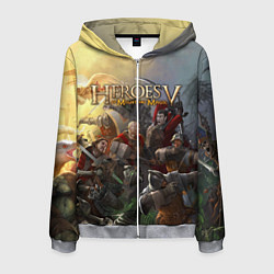Толстовка 3D на молнии мужская Heroes of Might and Magic, цвет: 3D-меланж