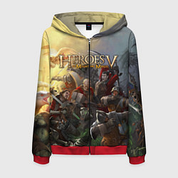 Толстовка 3D на молнии мужская Heroes of Might and Magic, цвет: 3D-красный