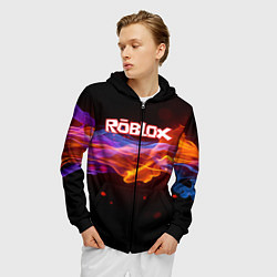 Толстовка 3D на молнии мужская ROBLOX, цвет: 3D-черный — фото 2