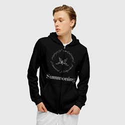Толстовка 3D на молнии мужская Summoning, цвет: 3D-черный — фото 2