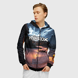 Толстовка 3D на молнии мужская ROBLOX, цвет: 3D-черный — фото 2
