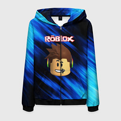 Толстовка 3D на молнии мужская ROBLOX, цвет: 3D-черный