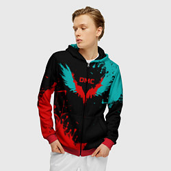 Толстовка 3D на молнии мужская DMC, цвет: 3D-красный — фото 2