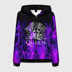 Толстовка 3D на молнии мужская QUEEN, цвет: 3D-черный
